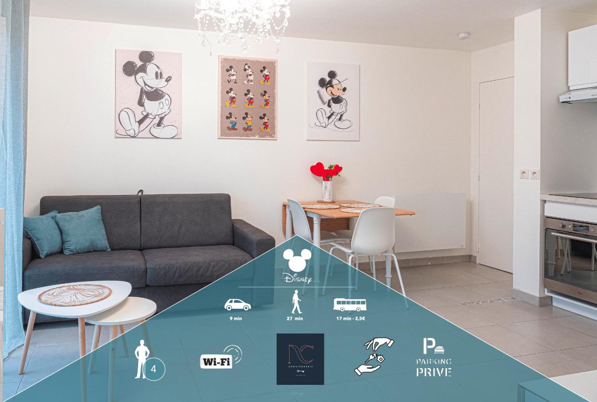 *Disneyland-Paris* 4Pers, Parking, Wifi 谢西 外观 照片